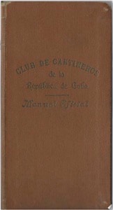 Cover of Club de Cantineros de la República de Cuba: Manual Oficial, published in 1930