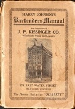 Cover of Harry Johnson's Bartenders' Manual, published in 1900